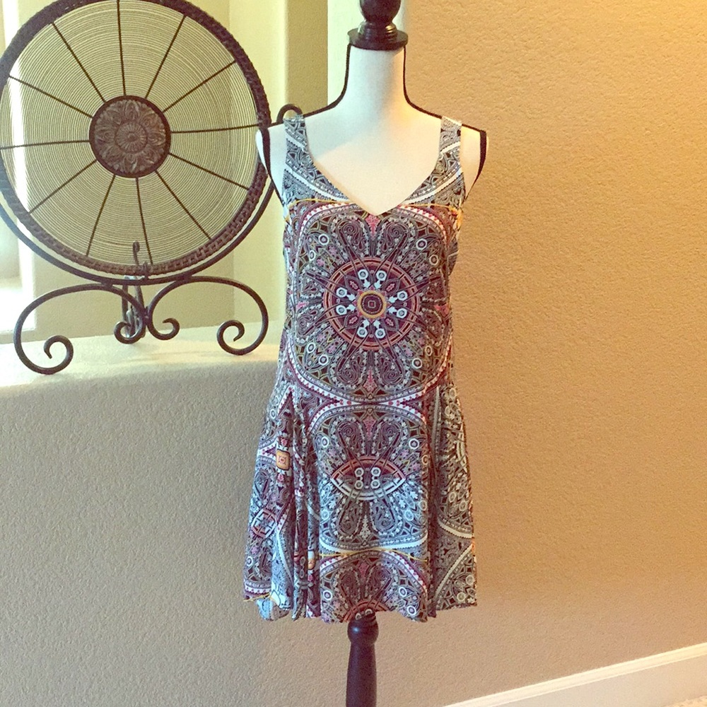 Tank dress with drop waist